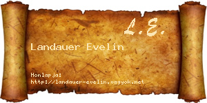 Landauer Evelin névjegykártya